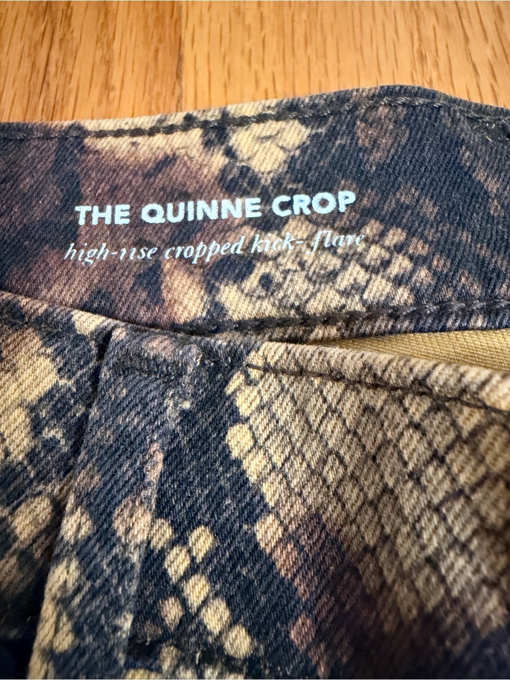 Ag Adriano Goldschmied Brown & Black Snake-Effect Jeans - Picture 3 of 6